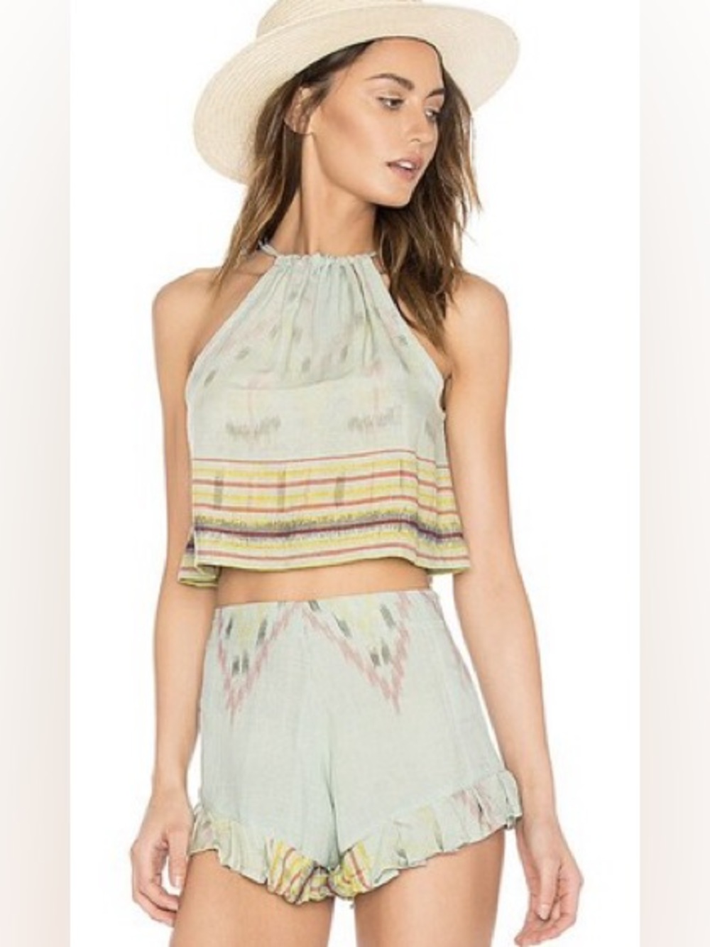 [Cleobella] Halter Crop Top and Short Set